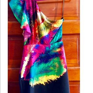 Bebe summer one sleeve mini dress!